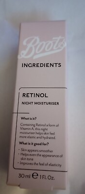 #ad The Boots Company Ingredients Retinol Night Moisturizer New In Box 30ml. $18.99