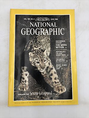 #ad National Geographic Magazine June 1986 Tracking The Snow Leopard Bikini Atoll $15.00