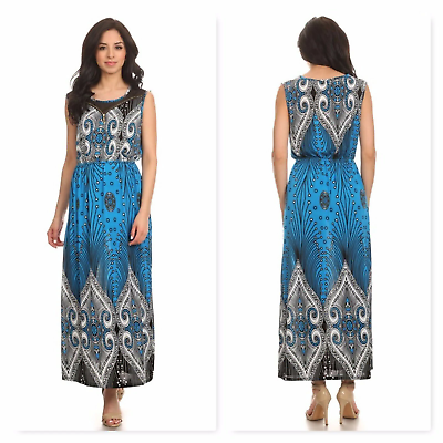#ad Women#x27;s Plus Size Maxi Dress Ornate Print Maxi Dress $15.99