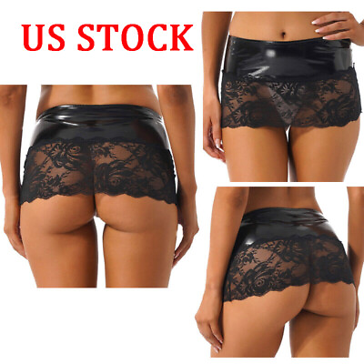 US Womens Sexy Lingerie Skirt Leather Skinny High Waist Bodycon Short Skirts $4.64