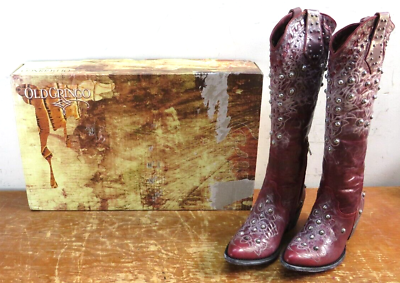 #ad #ad Old Gringo Womens Boots Size: 8.5 L2699 2 Gigna 18quot; Red Leather Embellished $349.00