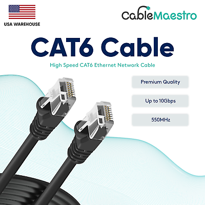 CAT6 Ethernet Internet CAT 6 Cable LAN Network Modem Router RJ45 Patch Cord Lot $12.19