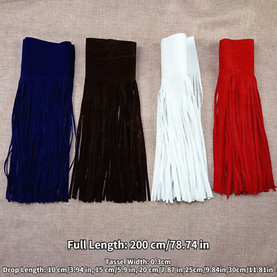#ad #ad 2M Double sided Faux Suede Tassel Fringe Trim DIY Skirt Dress Bag Sewing Craft $21.77