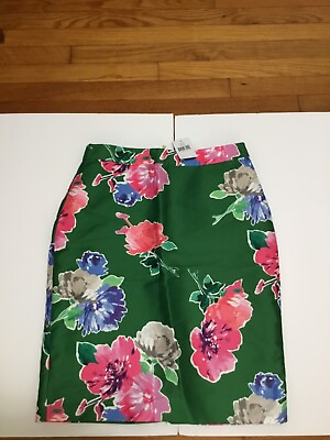 #ad NWT Kate Spade New York Skirt The Rules Blooms Marit Skirt Luckygreen Size 12 $159.99