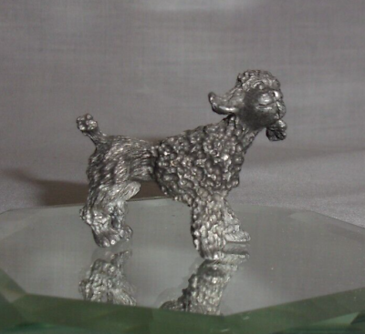 #ad #ad ***Small Pewter Poodle Variety 1.5quot;x1.5quot; Excellent Condition *** $10.00