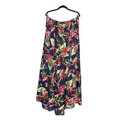 #ad #ad Magic Maxi Circle Skirt Plus Size 3X Full Floral Elastic Waist Bohemian Romantic $49.99