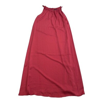 #ad Cynthia Rowley woven halter maxi silk like dress size Small $28.00