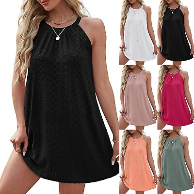#ad Swimsuit Cover Up For Women Crochet Hollow Out Summer Evening Fall Dresses $14.65