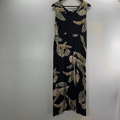 Back East Women#x27;s Rayon Maxi Summer Vacation Dress Sleeveless Size L $19.76