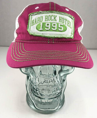 #ad Vintage HARD ROCK HOTEL 1995 Summer Pool Party Las Vegas Trucker Strap Back Hat $18.00