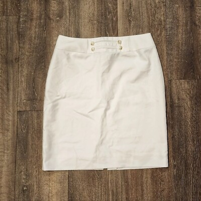 #ad Antonio Melani White Pencil Skirt Size 6 $30.00