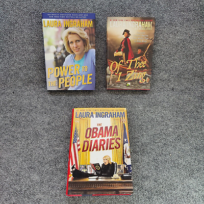 #ad #ad LOT of 3 LAURA INGRAHAM : Obama Diaries : Power To The People : Of Thee I Zing $19.99