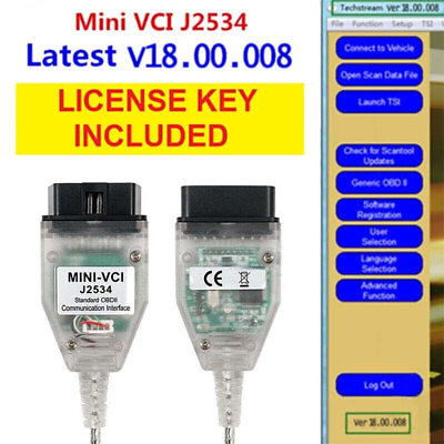#ad 2024 MINI VCI TIS Techstream V18.00.008 TIS J2534 For Toyota Inspection Cable $23.99