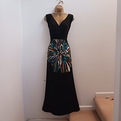#ad Tommy amp; Kate Black Long Maxi Dress Abstract Print Sleeveless Holiday New Tag 20 GBP 12.00