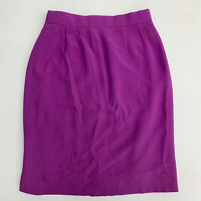 Chloe Straight amp; Pencil Work Career Skirt Women#x27;s Small Purple Zip Back Lined $15.16