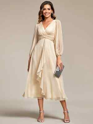 #ad Elegant Evening Dresses Deep pretty Shiny Chiffon Charcoal Wedding Guest Dresses $131.23