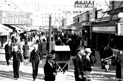On The Pike Amusements Long Beach California CA Reprint Postcard $3.99