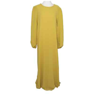 #ad Womedisha chartreuse yellow green long sleeve maxi dress Medium $36.00