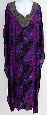 #ad NEW Swimsuits For All Womens Long Cover Up Plus Size 18 20 Maxi Tropical $39.99