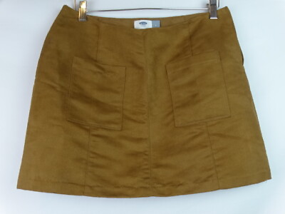 #ad #ad Old Navy Skirt Women#x27;s Size 4 Camel Brown Faux Suede Mini Skirt $14.95