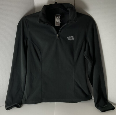 #ad #ad The North Face 1 4 Zip Pullover TKA 100 Women#x27;s Size S P Black $19.99