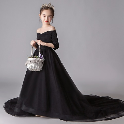 #ad Child Flower Girl Formal Evening Dresses for Party Kids Ball Gown Mermaid Dress $139.46