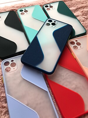 For iPhone 11 pro pro max plastic rubber colors case modern and fancy $9.99