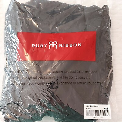 Ruby Ribbon DIY Dress Size XSS NIP. Women#x27;s. Black. 1 dress wear 6 ways $69.00