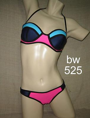 #ad NEW Sexy NEON PINK 3D COLOR BLOCK Brazilian Bikini PUSH UP TOP Made in BRAZIL S $22.98