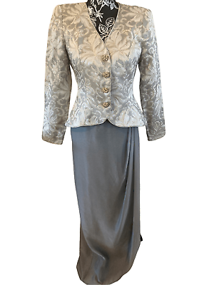#ad #ad Vintage Nahdree by Victor Costa Formal Skirt Suit Dress Dressy Wedding Floral El $195.00