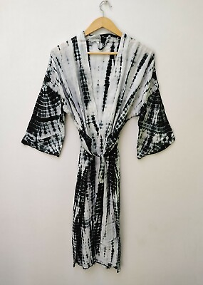 #ad #ad Long Open Front Beach Boho Flowy Tie Dye Kimono Maxi Duster Swimsuit Cover Up $44.99