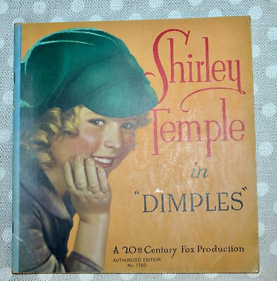 #ad VINTAGE Book 1936 SHIRLEY TEMPLE IN DIMPLES Many Photos LOT FE $13.45