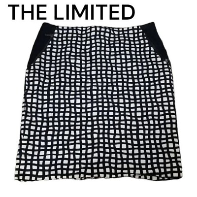 #ad The Limited Size 8 Knee Length Black White Pencil Skirt $30.00