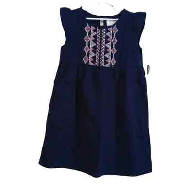 #ad Old Navy Girls Boho Dress Navy Size M 8 NEW $18.99