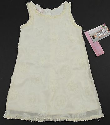 Biscotti Ivory Confection Swirl Party Dress Girls NWT 4 $49.95