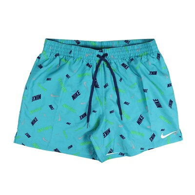 Men#x27;s Nike 5 Volley Swimming Pool Swimsuits Shorts Light Blue NESSA474 376 $22.99