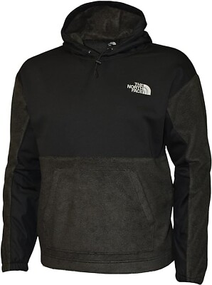 #ad The North Face Men#x27;s Fleece Jacket Pullover Hoodie BLACK OVERSIZED FIT LARGE $70.00