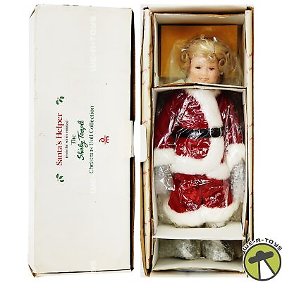 #ad #ad Shirley Temple Collector Doll Santa#x27;s Helper 17quot; Porcelain Doll Danbury Mint NEW $35.95