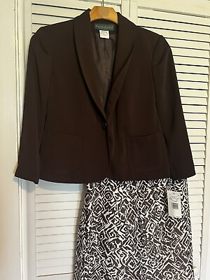 #ad HARVE BENARD Women’s Size 12 14 NEW $212 Blazer Jacket Skirt Suit 2 Piece 2 Pc $52.47