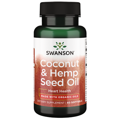 #ad Swanson Made with Organic Coco Hemp Coconut Oil and Hemp Seed Oil 60 Softgels $11.01