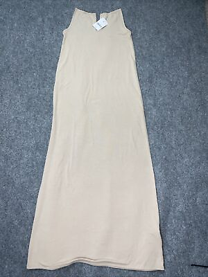 #ad Forever 21 Maxi Dress Womens Size M Beige Jersey Sleeveless $12.60
