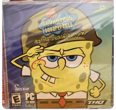 #ad Battle For Bikini Bottom SpongeBob Squarepants 2003 Windows PC CD ROM $24.00