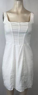 Hollister Women#x27;s Small Long White Sleeveless Lined Summer Dress NWT $19.99