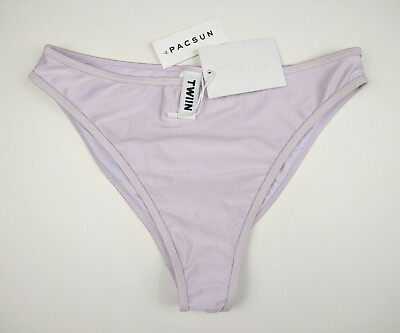 Twiin Pac Sun Womens Bella Mid Rise Bikini Swim Bottom Lilac Purple Medium $12.99