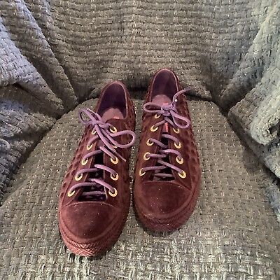 #ad Melissa for Alexandre Herchcovitch Women Suede Dimensional Shoes Size 10 Purple $19.99