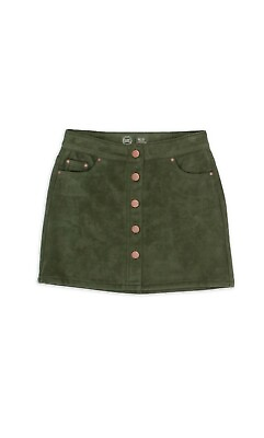 #ad Girls Woven Skirt Green By Wonder Nation Adjust. Waist Tagless Multiple Sizes $8.39