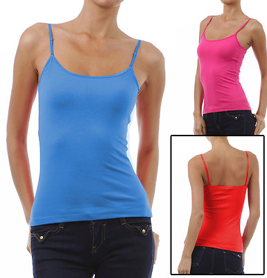 CAMI Camisole with Built in Shelf BRA Adjustable Spaghetti Strap Layer Tank Top $7.99
