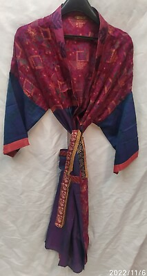 #ad Indian Nightwear New Handmade Kimono Plus Size Art Silk Women Boho Dress Maxi $42.99