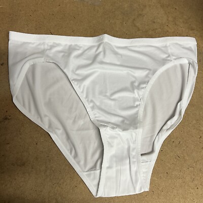 #ad 3pairs JOCKEY Logo Travel Breathable Quick Dry Bikini White Size 7L $13.99