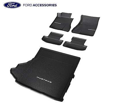 #ad #ad 2024 Ford Mustang w Subwoofer OEM Front Rear amp; Cargo 5pc Rubber Floor Mat Liners $419.95